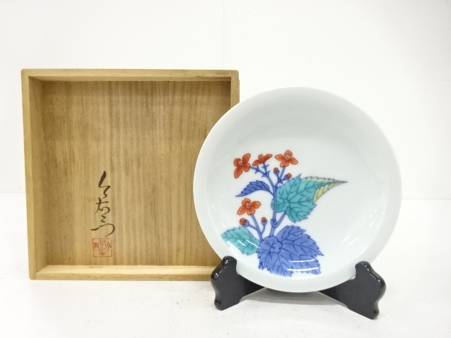 今泉今右衛門造　錦　花　飾皿